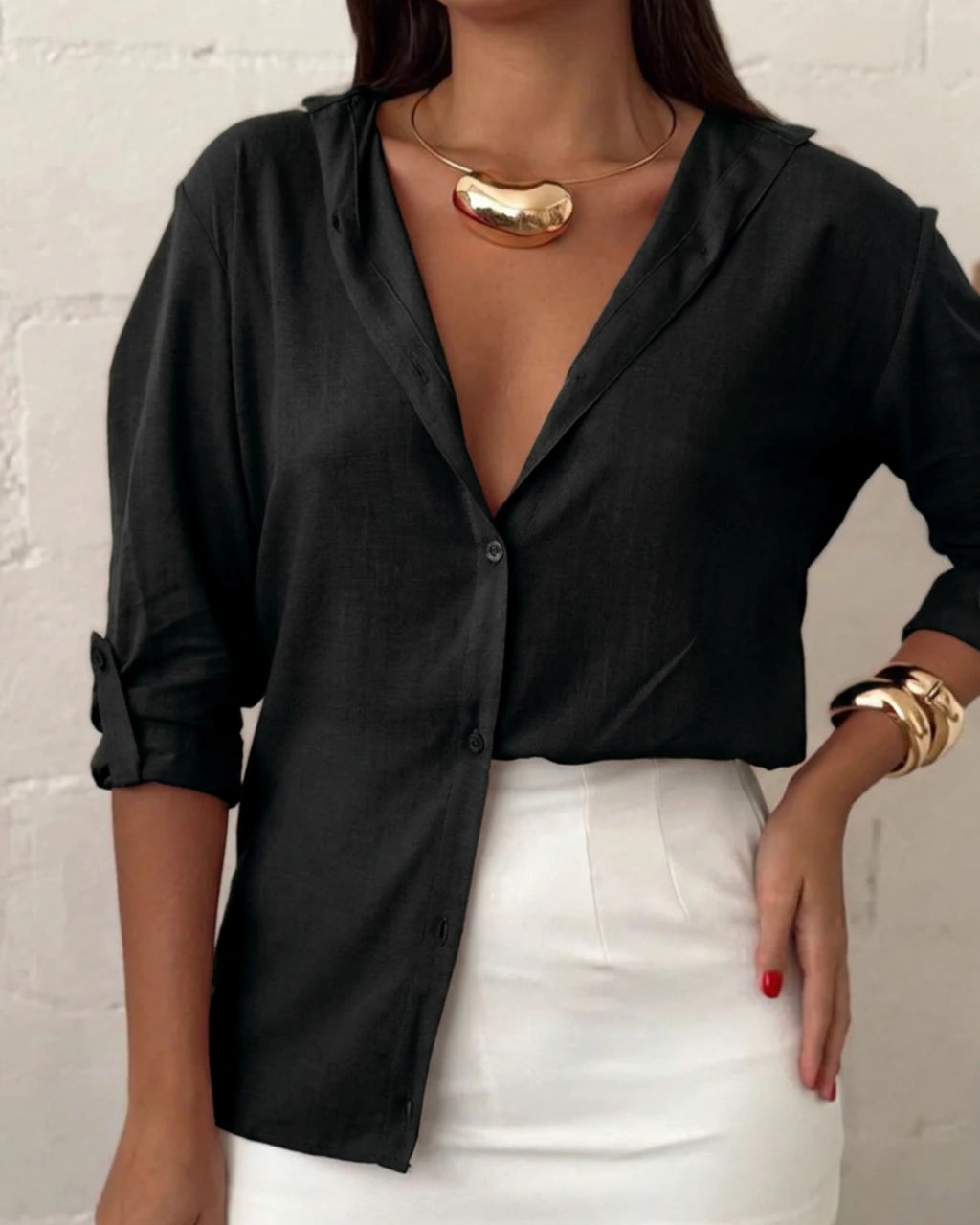 CAMISA VISCOLINO C/ BOLSO