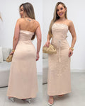 Vestido Paola Bege Rosado 135466