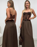 Cropped Marta Marrom 129375