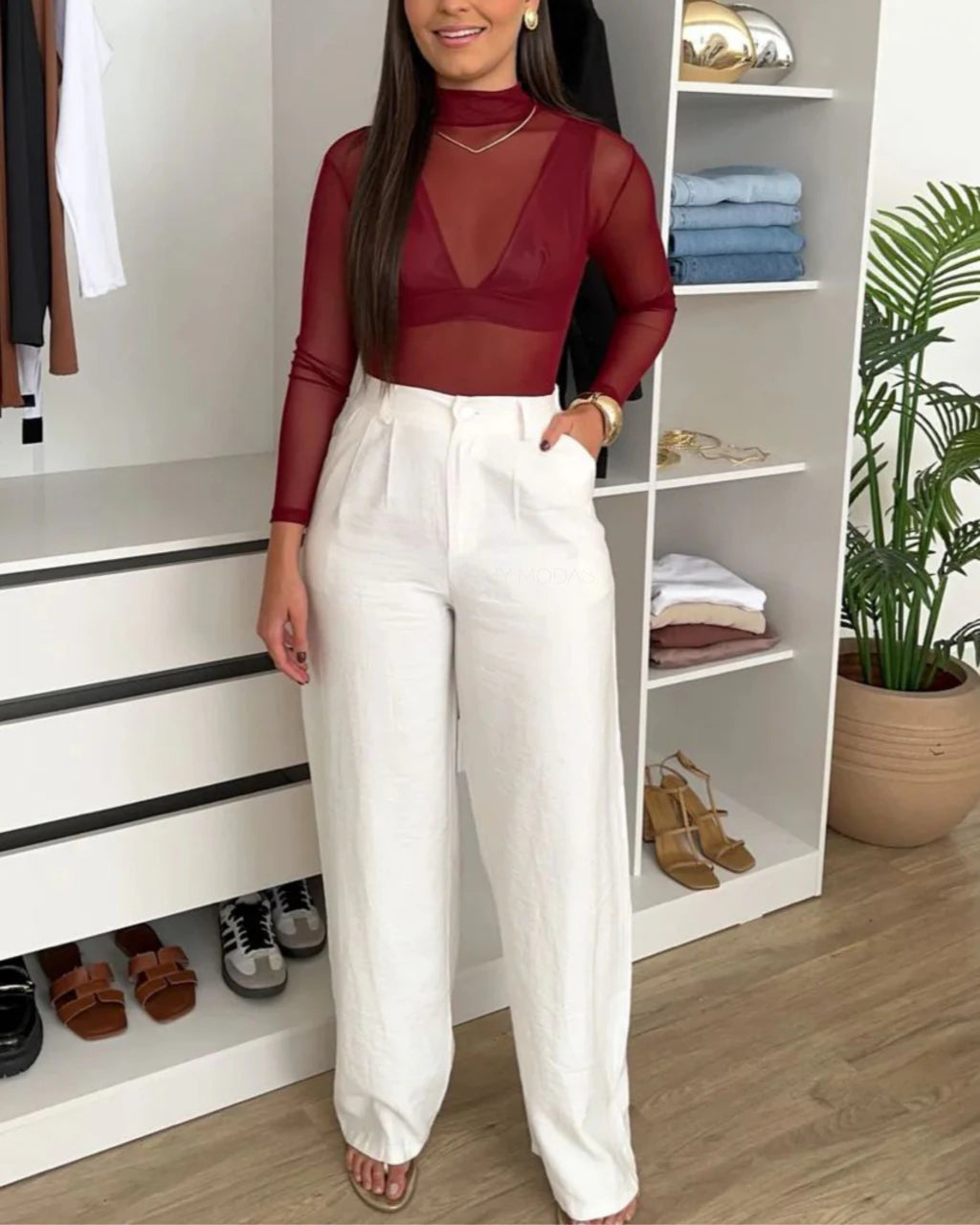 Body Tule Com Elastano