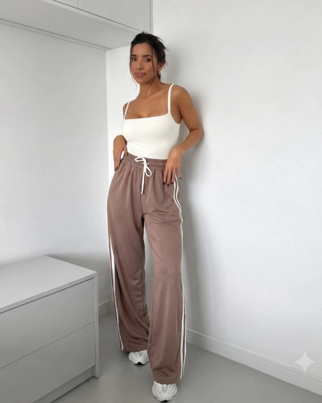 Calça pantalona Marrant listra