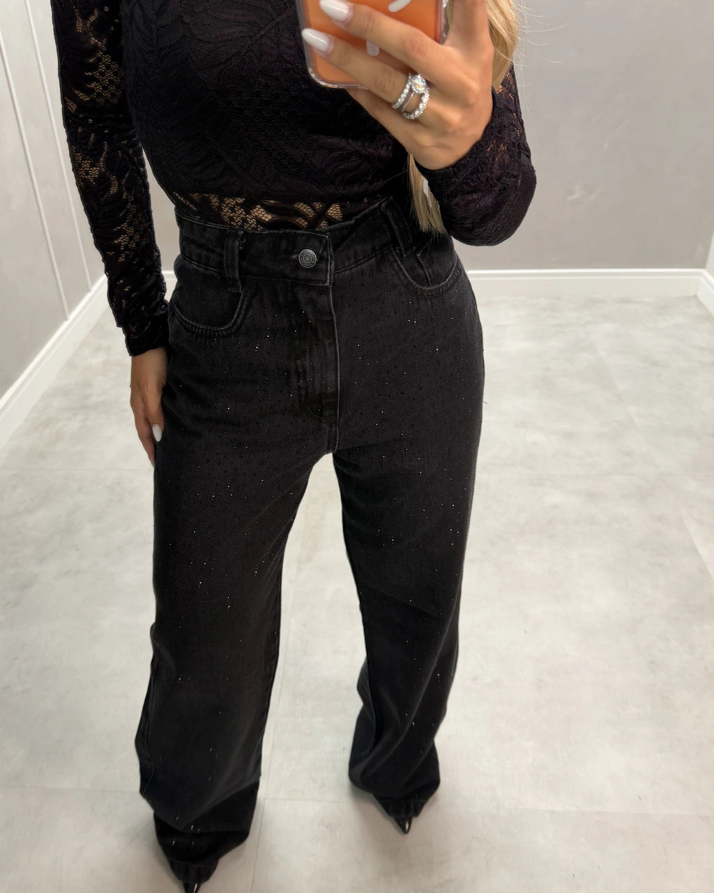 Calça ALL strass Wide leg