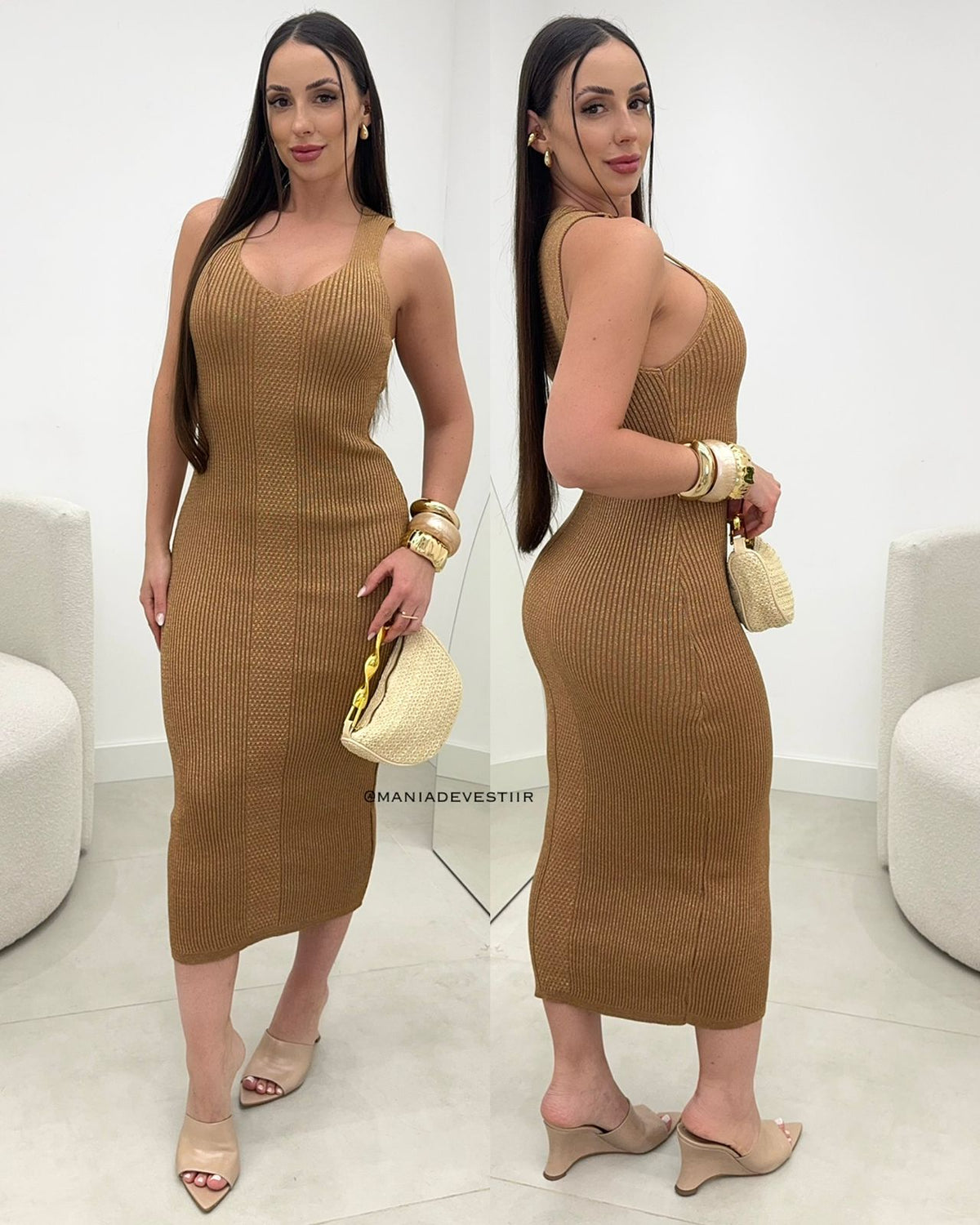 Vestido Kassia Dourado 120053