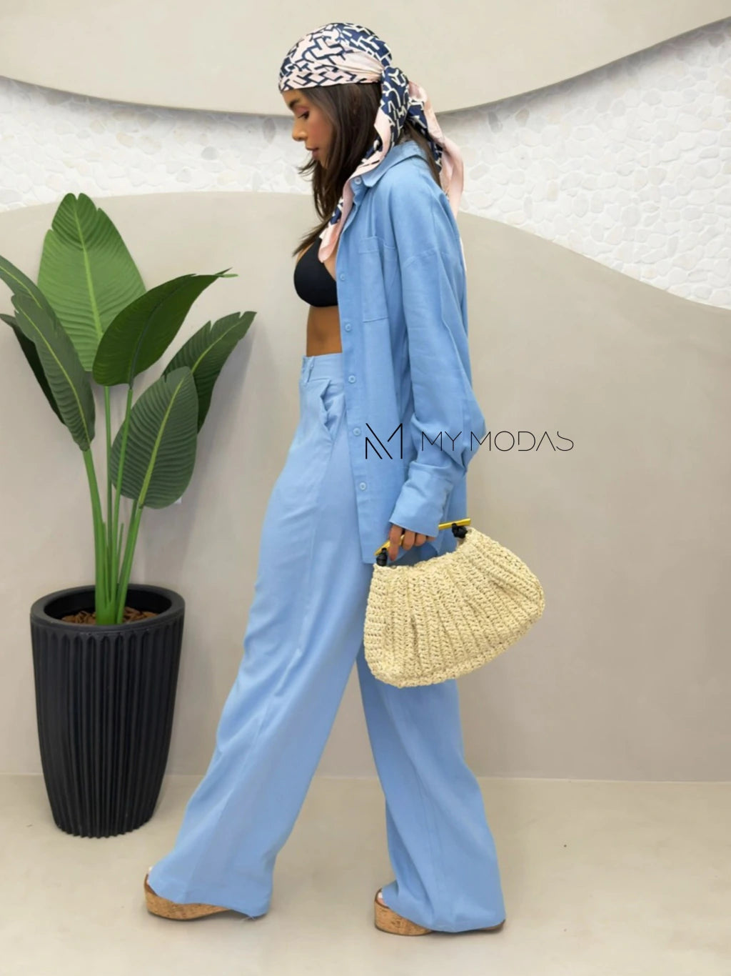 Conjunto camisa e calça linho