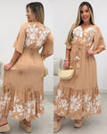 Vestido Valentina Bege 124122