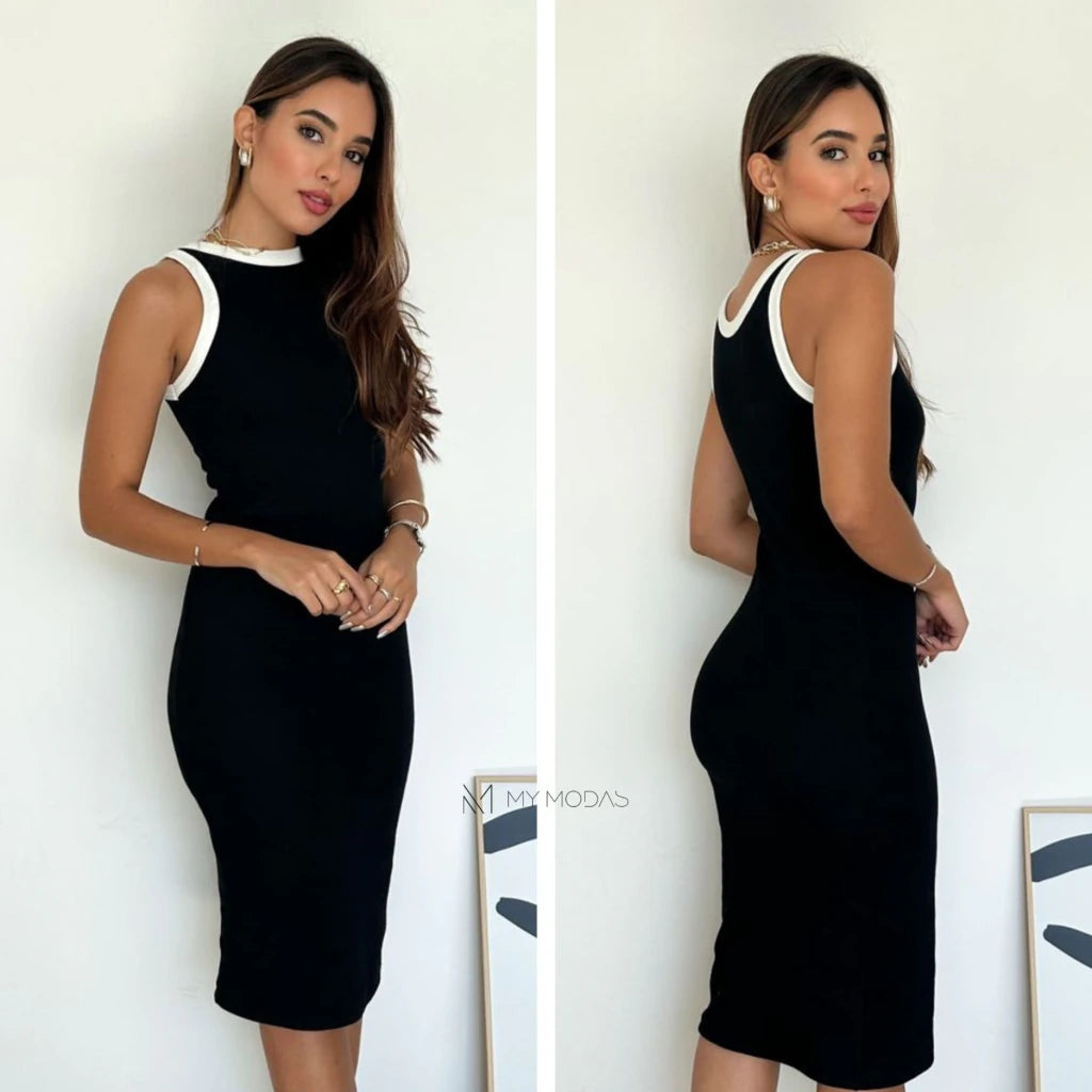 Vestido Lais Ribana canelado