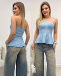 Blusa Peplum Isadora Azul 136247