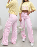 Calça Jeans Delavê Ozana Rosa 106961