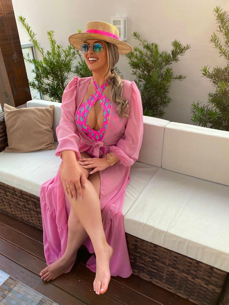 Saída Lia chiffon de seda