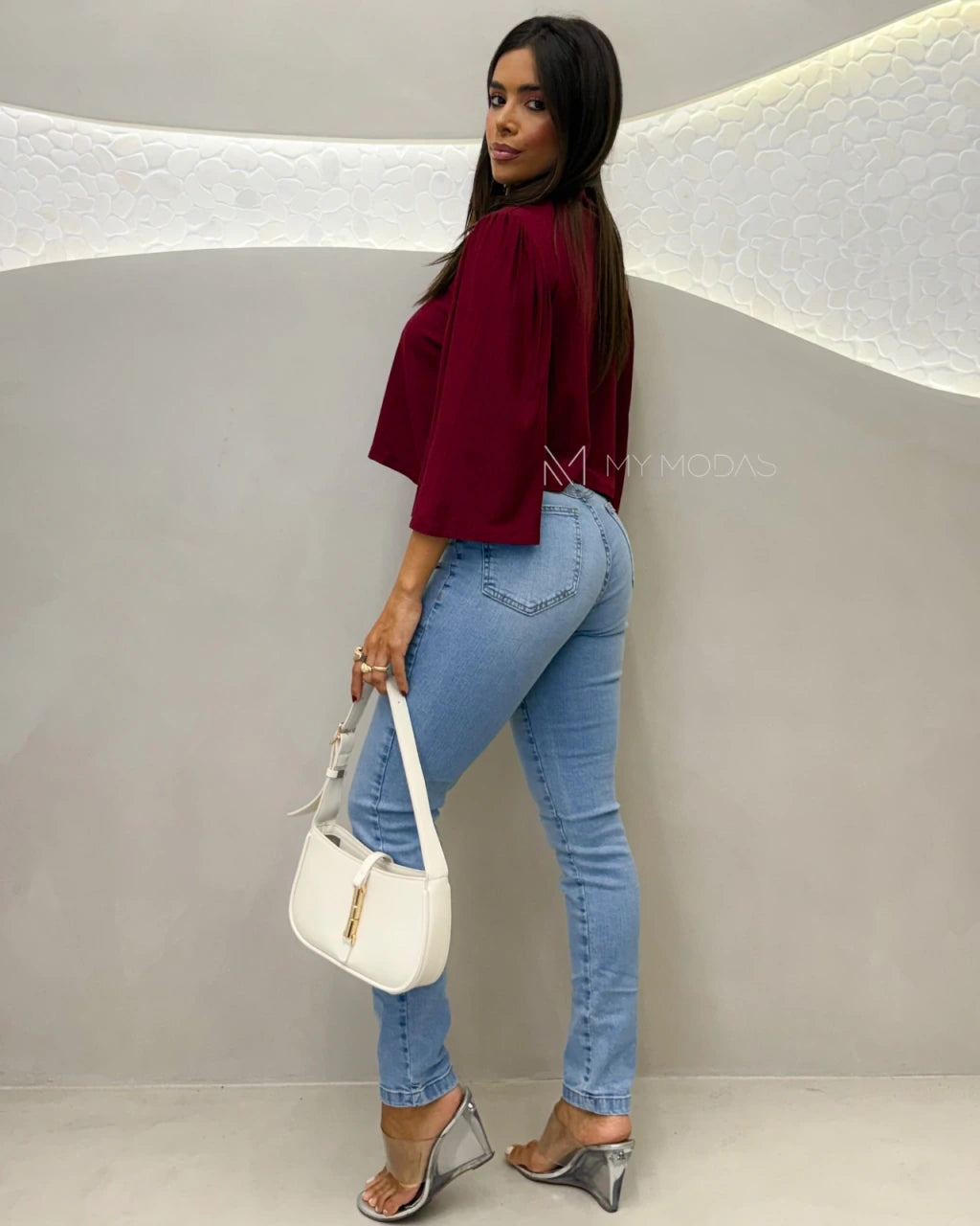 Blusa Visconlycra manga Ballon