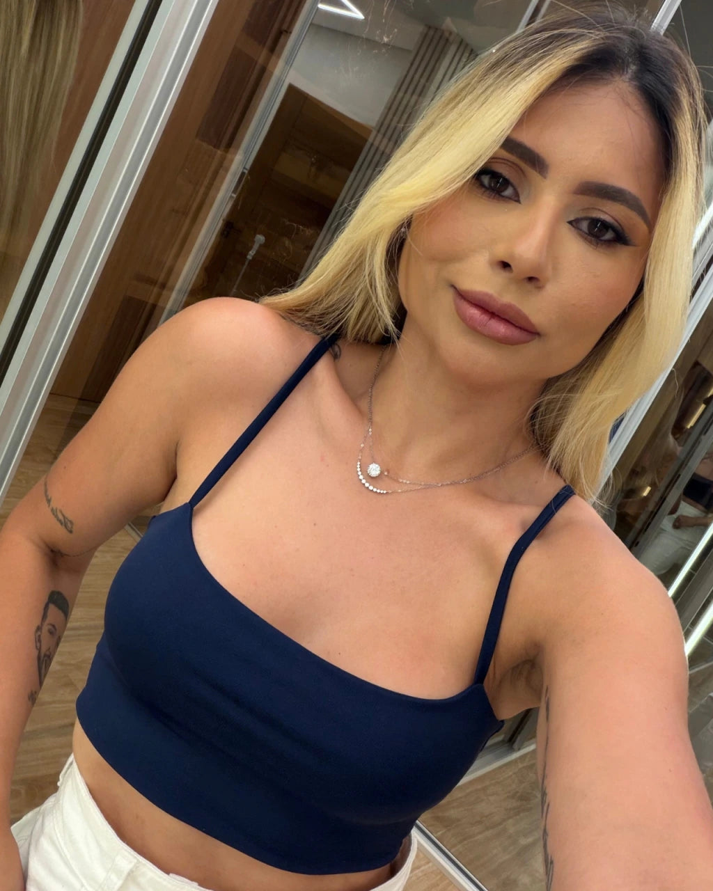 Cropped duplo alcinha