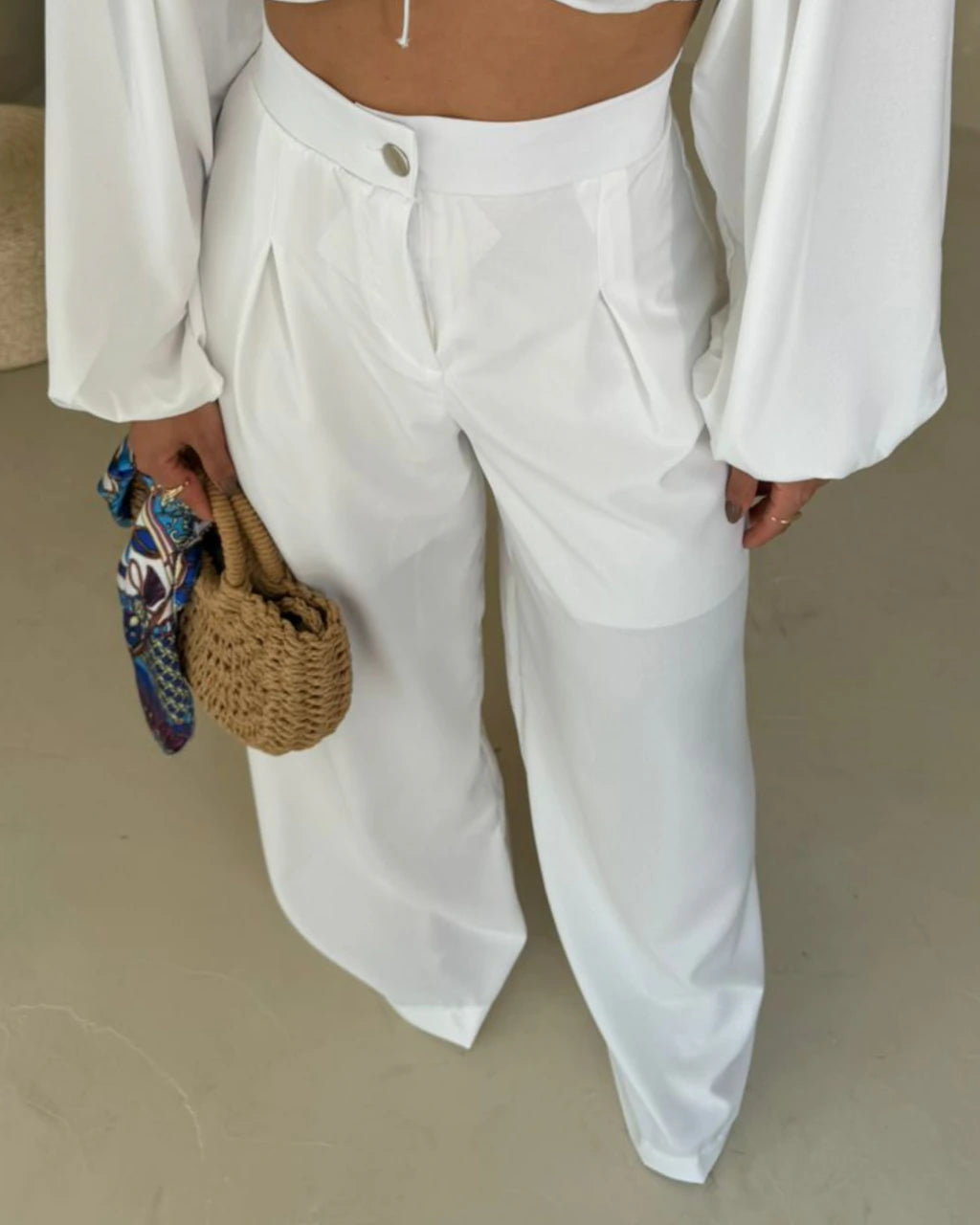 calça pantalona Zaya feminina cintura alta