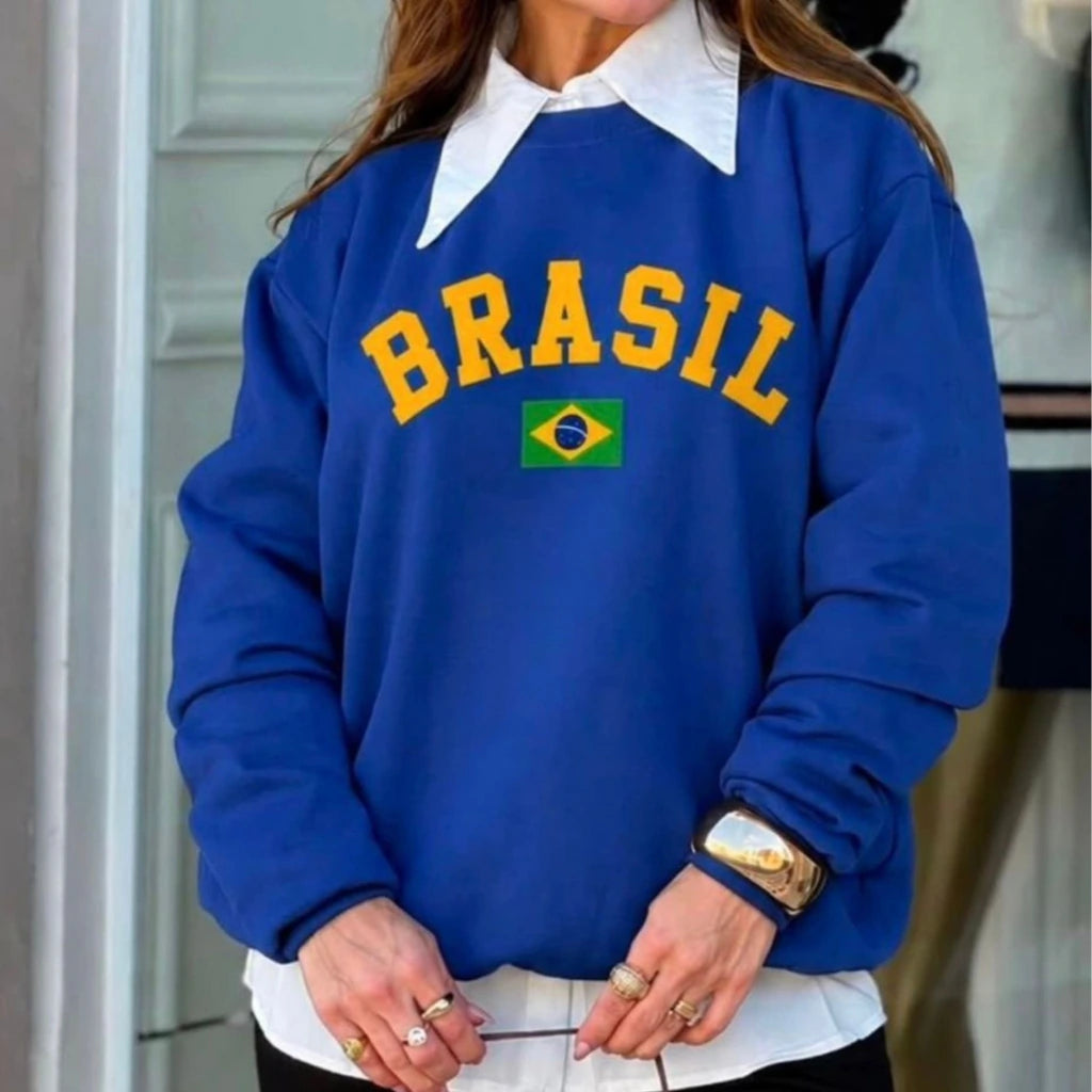 Moletom pelúcia do por dentro Brasil