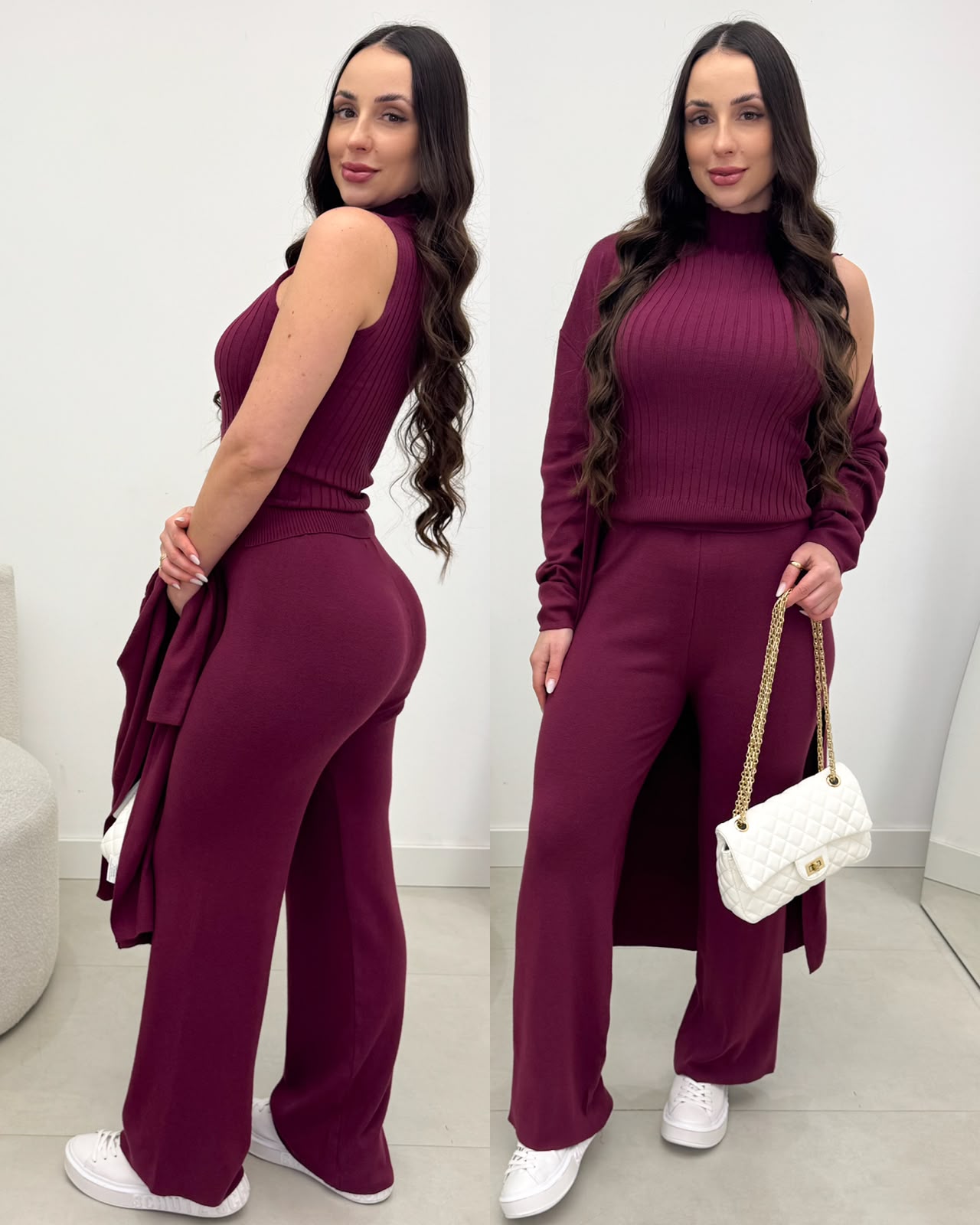 Conjunto Três Peças Marlene Vinho 134943