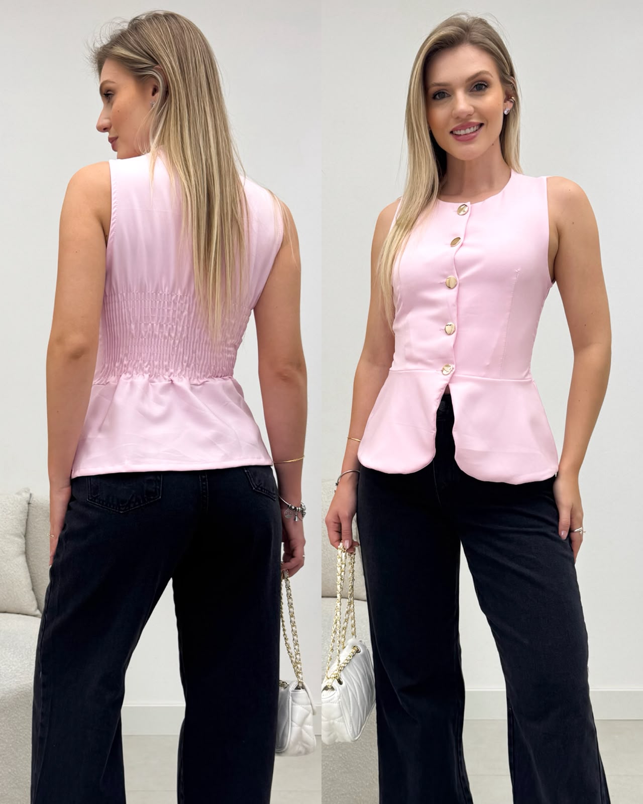 Blusa Peplum Antonia Rosa 135615