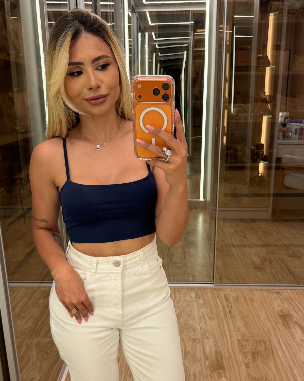 Cropped duplo alcinha