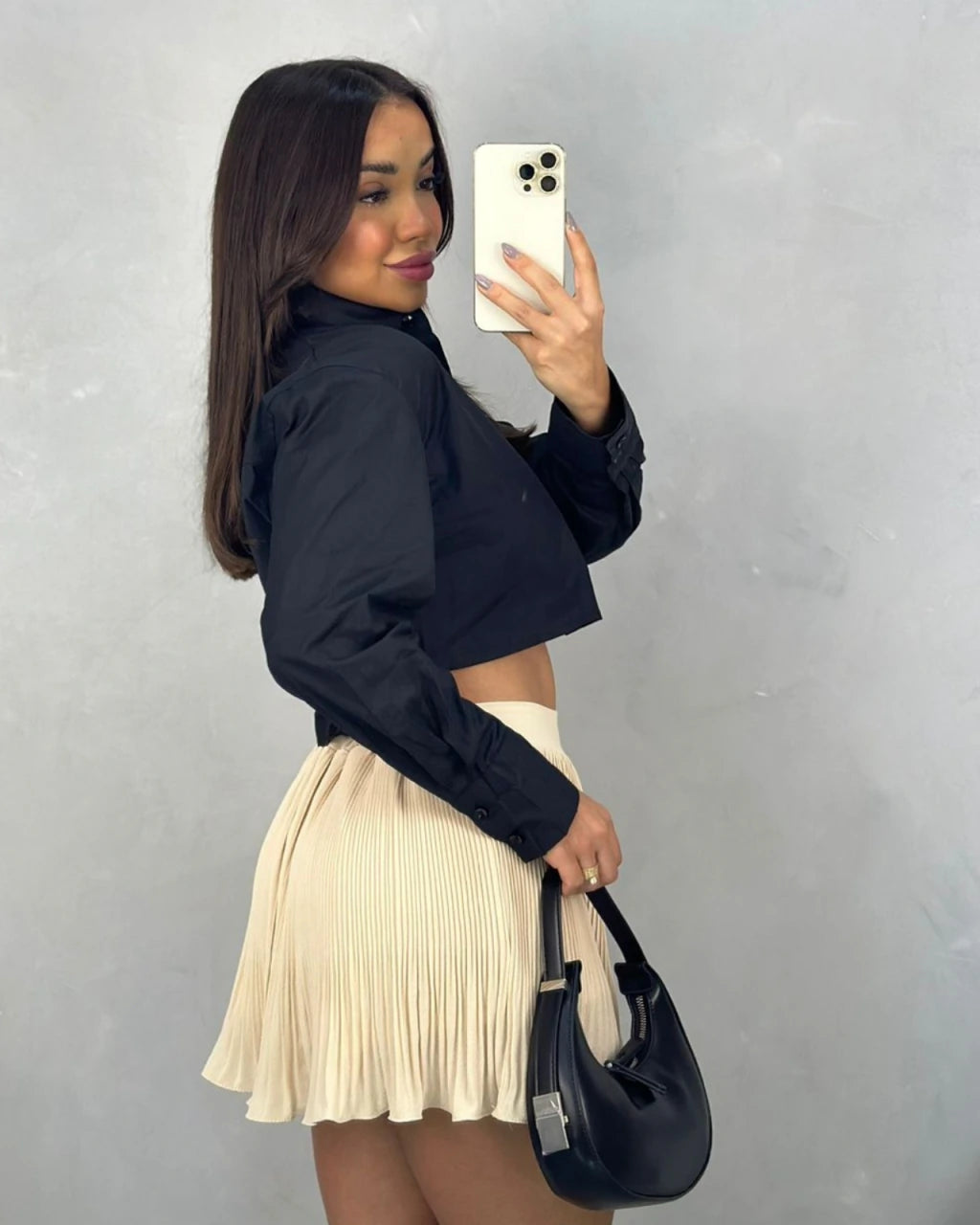 Cropped camisa tricoline zoe