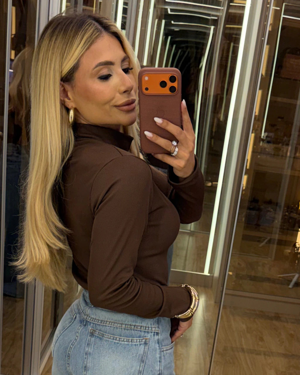 Blusa Cacharrel Peluciada por Dentro Canelada