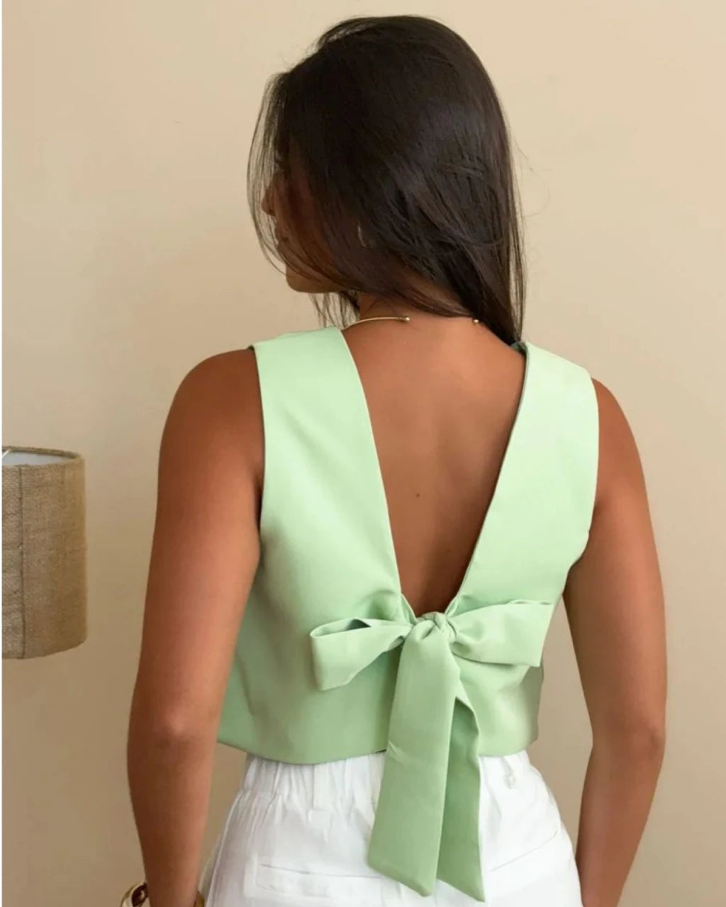 Cropped laço alfaiataria