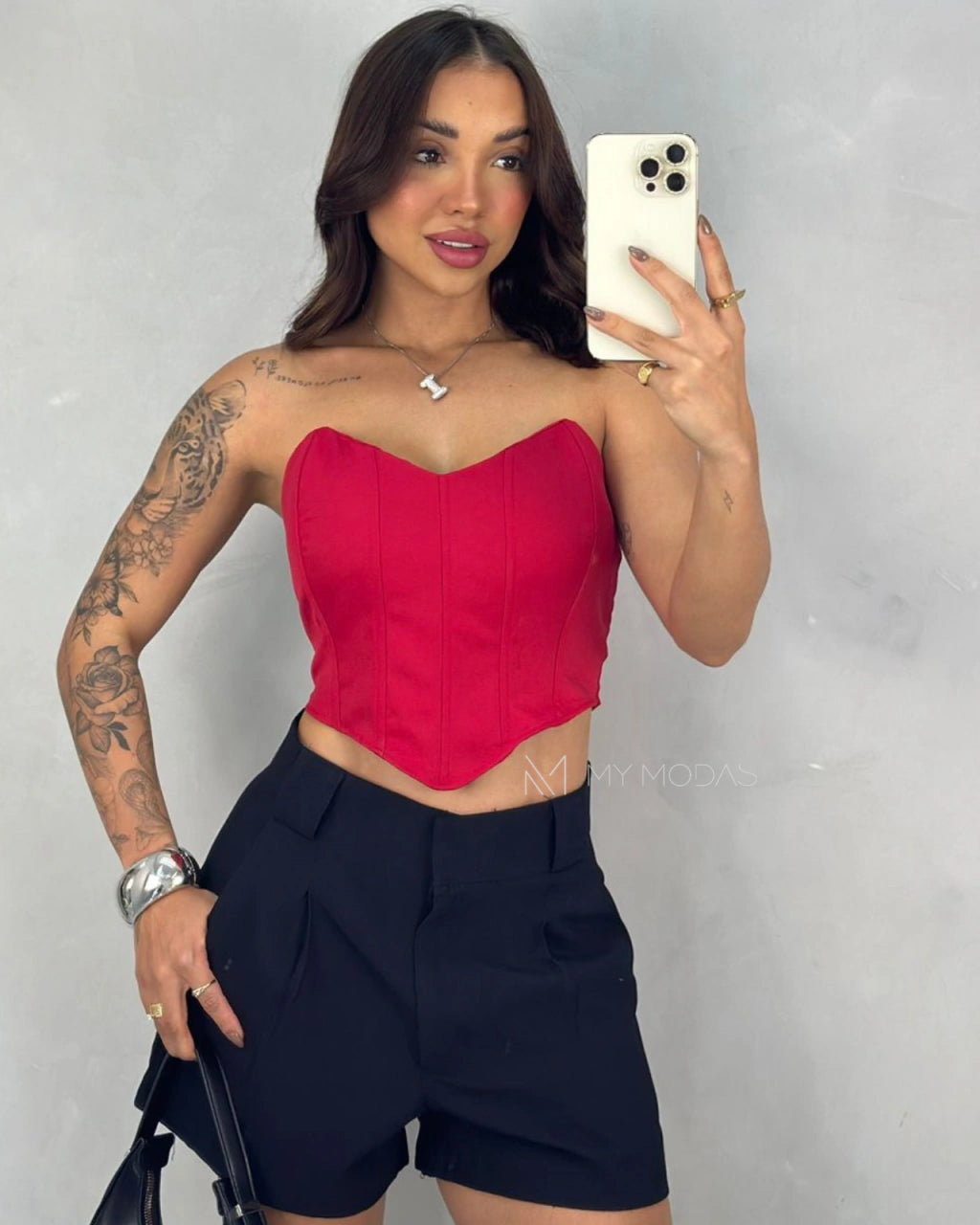 Cropped corset alfaiataria