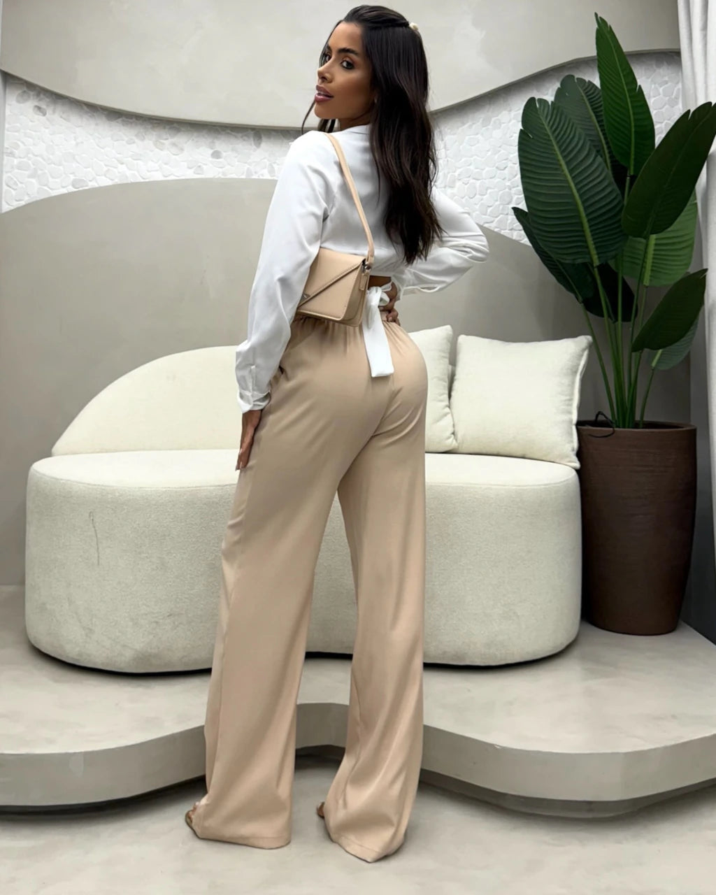 Calça Alfaitaria cós Zara reta