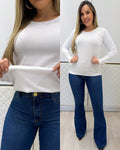 Blusa Básica Marina Branca 134238