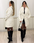 Casaco Lã Batida Talia Creme 133973