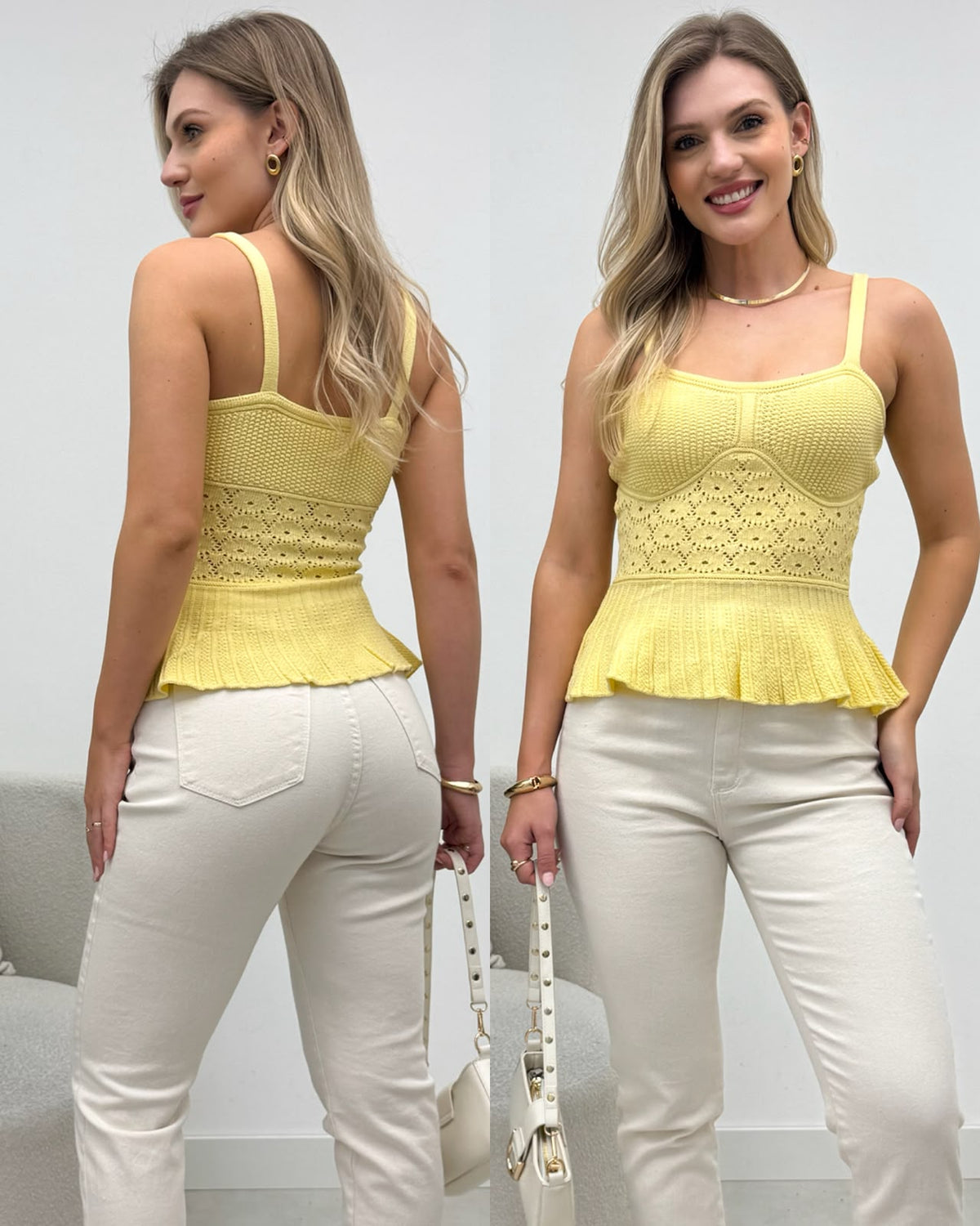 Regata Peplum Janaina Amarela 135964