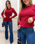 Blusa Básica Marina Vermelho 134242