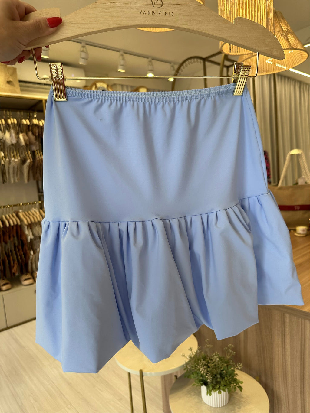 Saia balonê azul candy ( valor somente da saia )