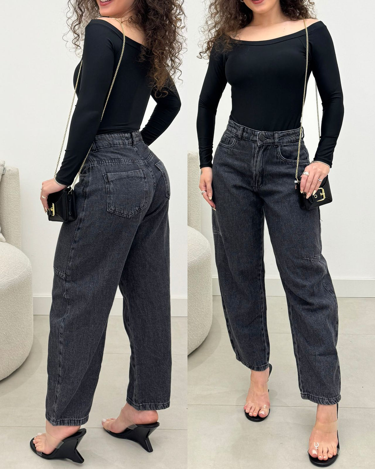 Calça Jeans Delavê Francieli Balloon 129722