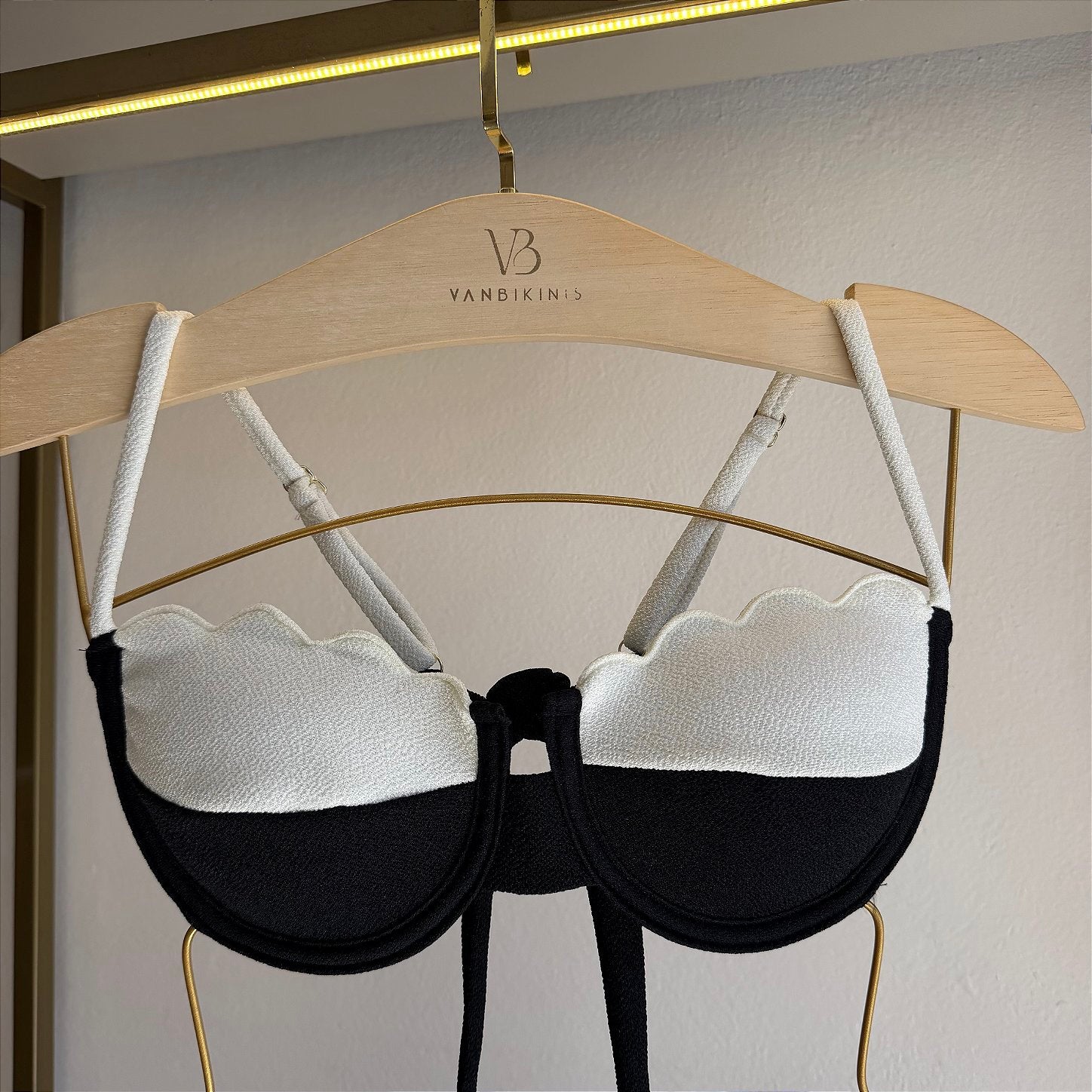 Meia Taça Nuvem Tulum preto e off white (CALCINHA NÃO INCLUSO)