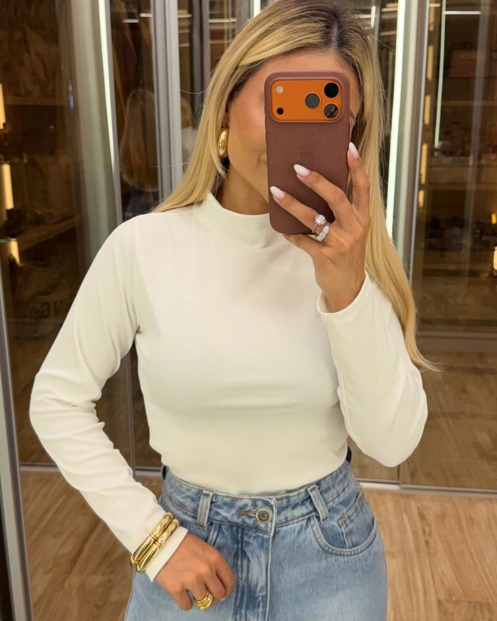 Blusa Cacharrel Peluciada por Dentro Canelada
