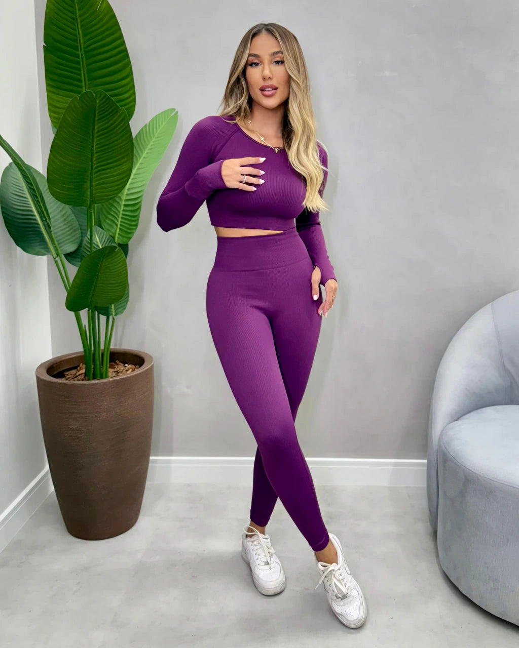 Conjunto Comfy Cropped e Calça
