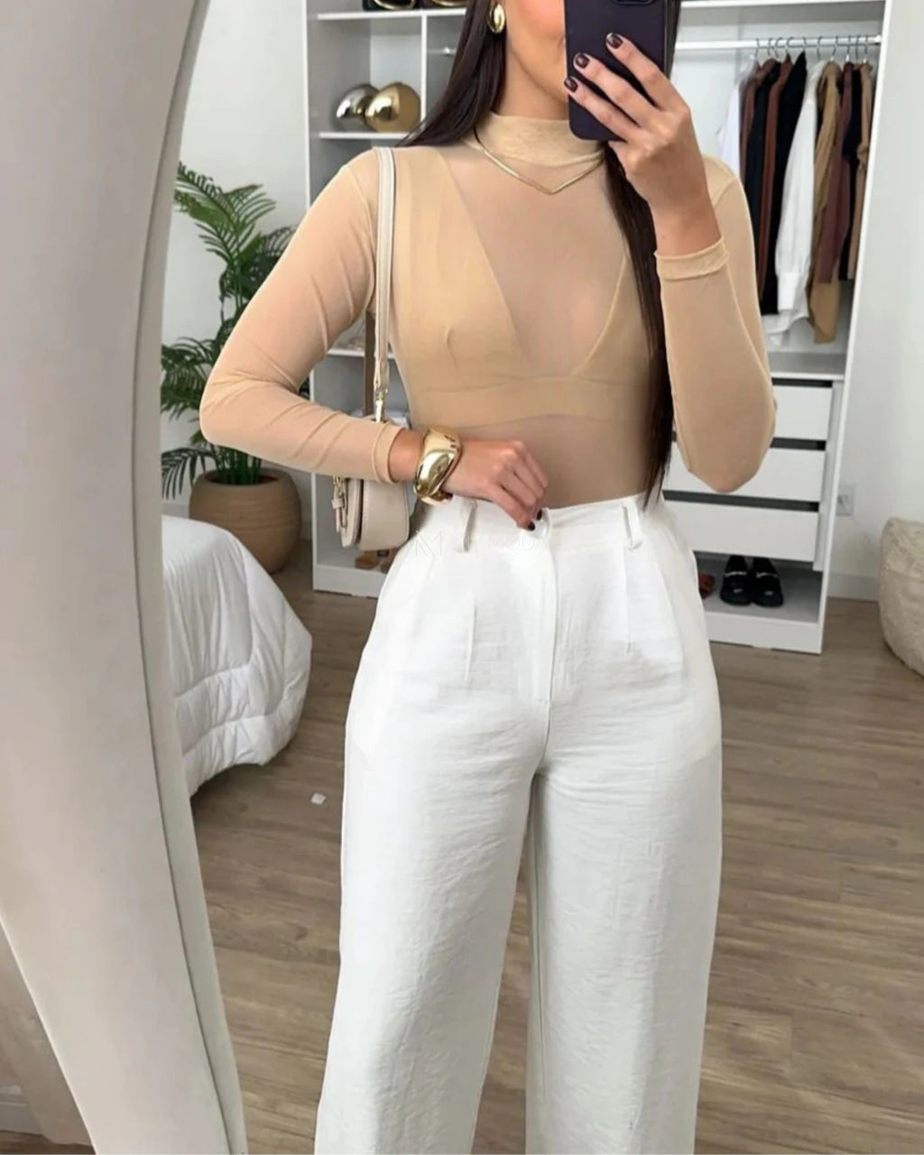Body Tule Com Elastano