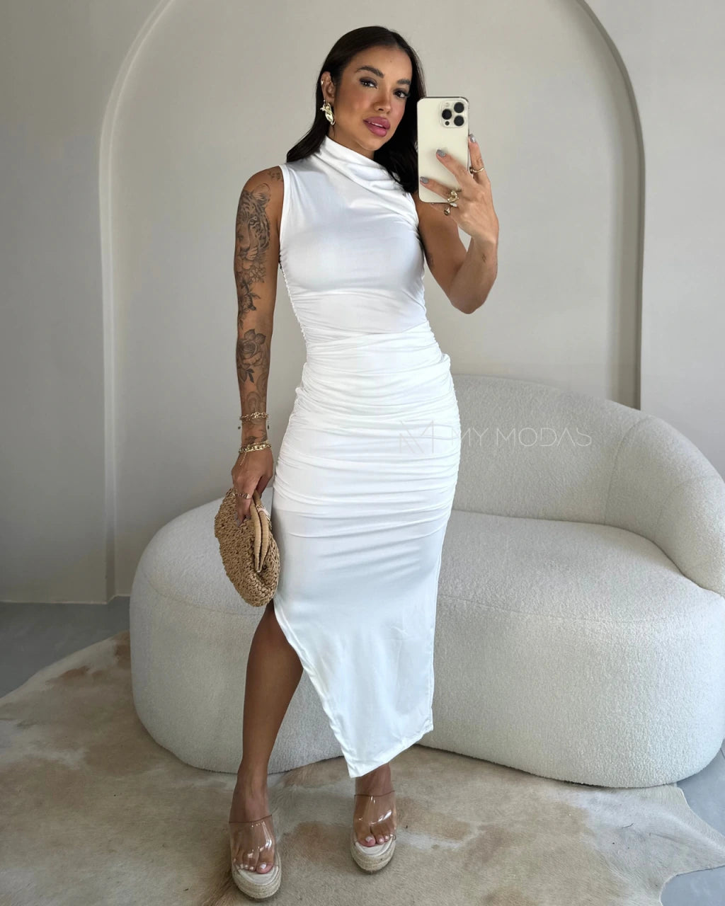 Vestido mídi Thainara
