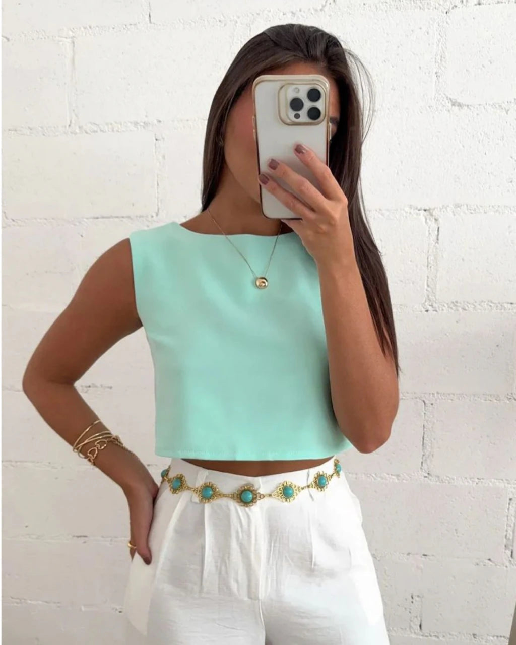 Cropped laço alfaiataria