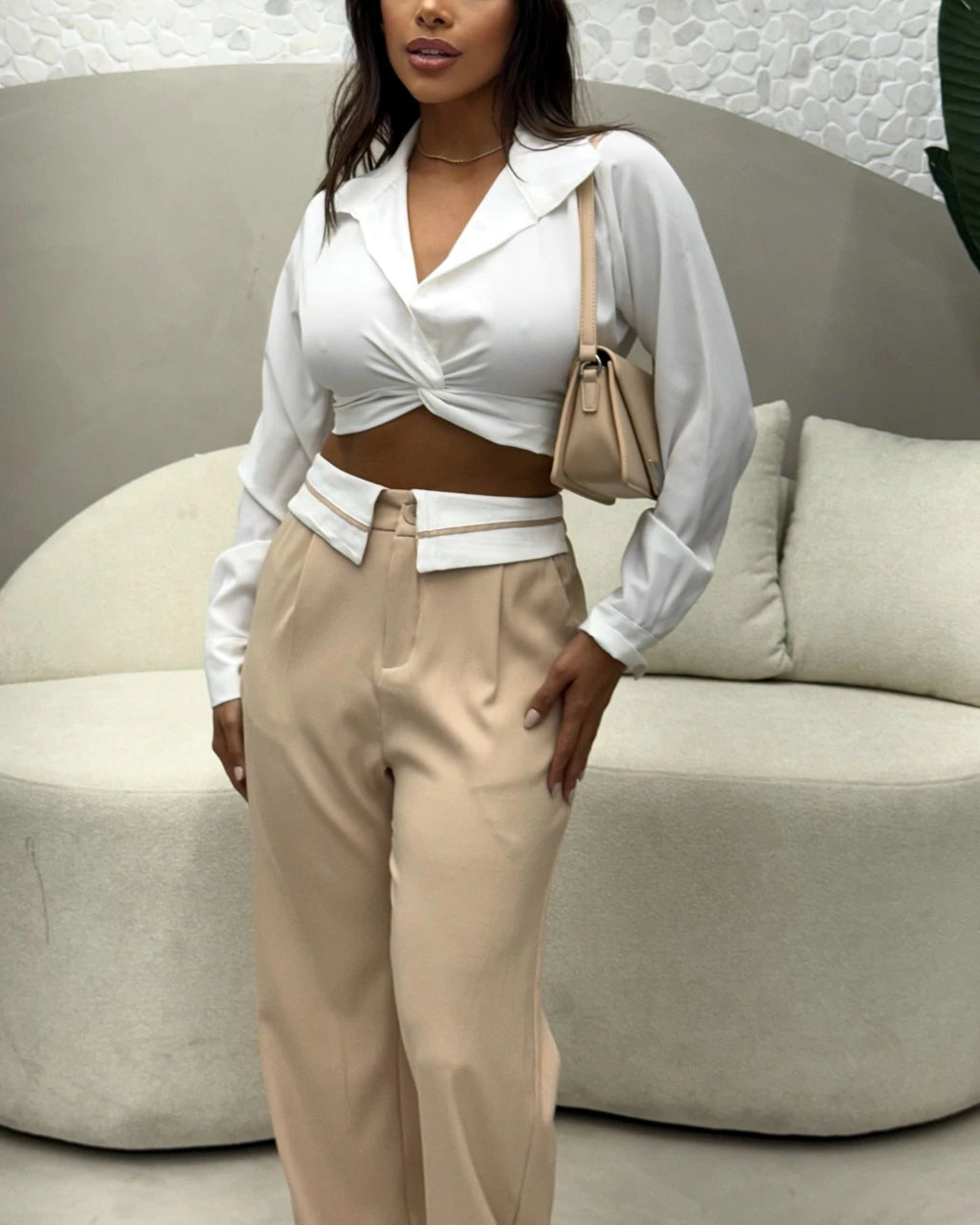 Calça Alfaitaria cós Zara reta