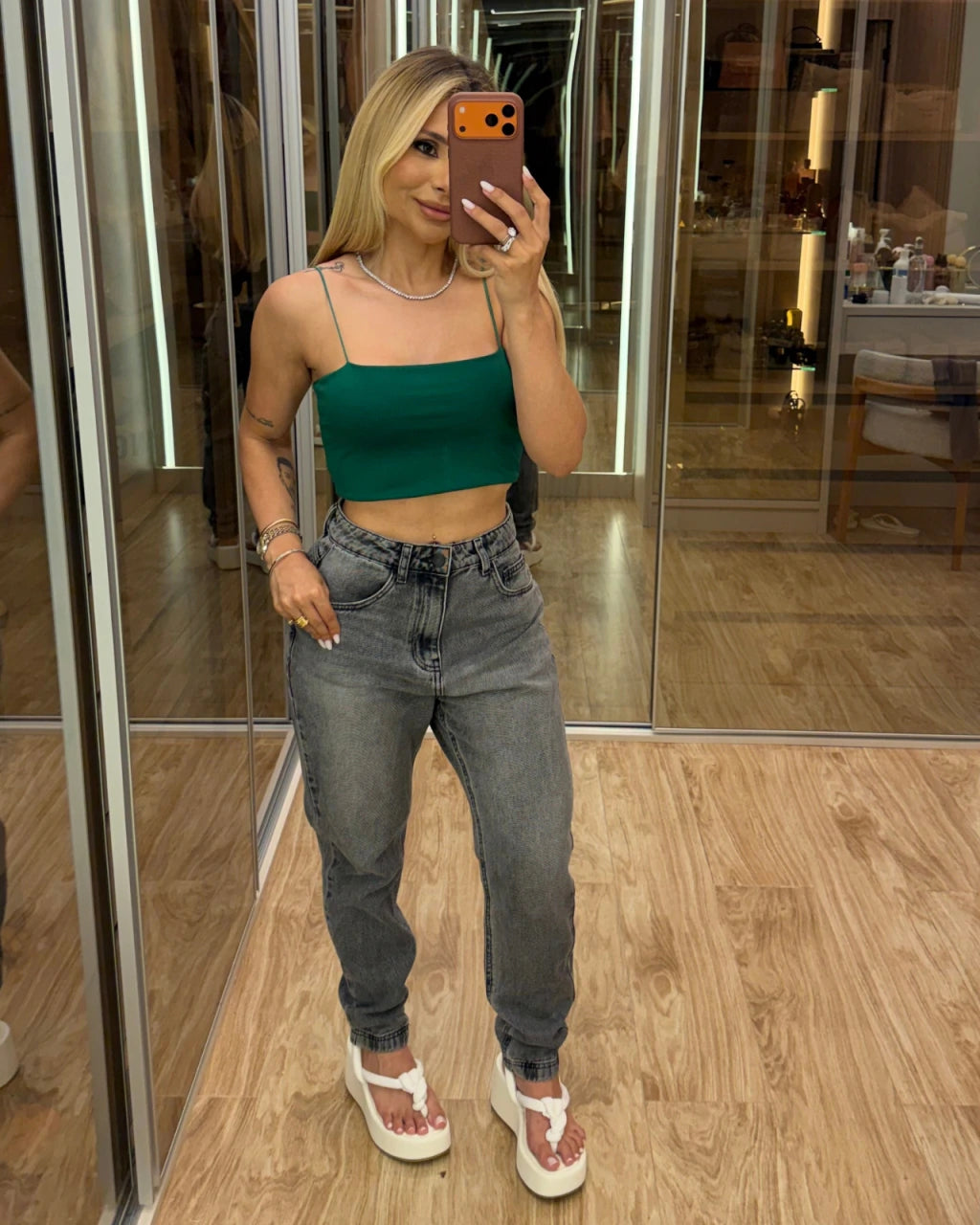 Cropped poliamida alcinha