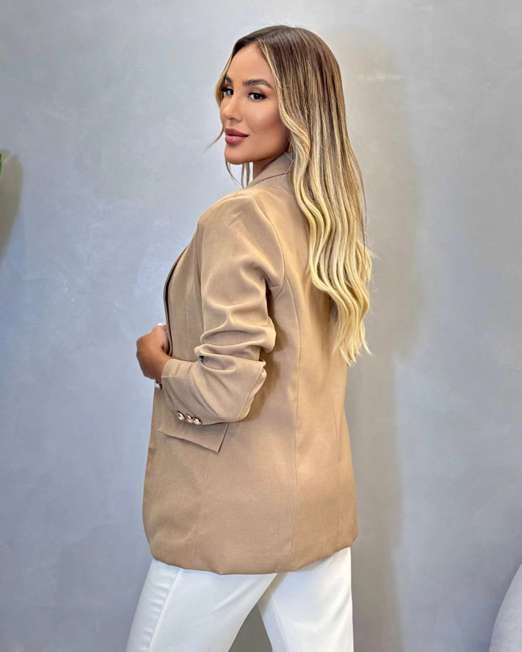 Blazer Alfaiataria Forrado com Botões