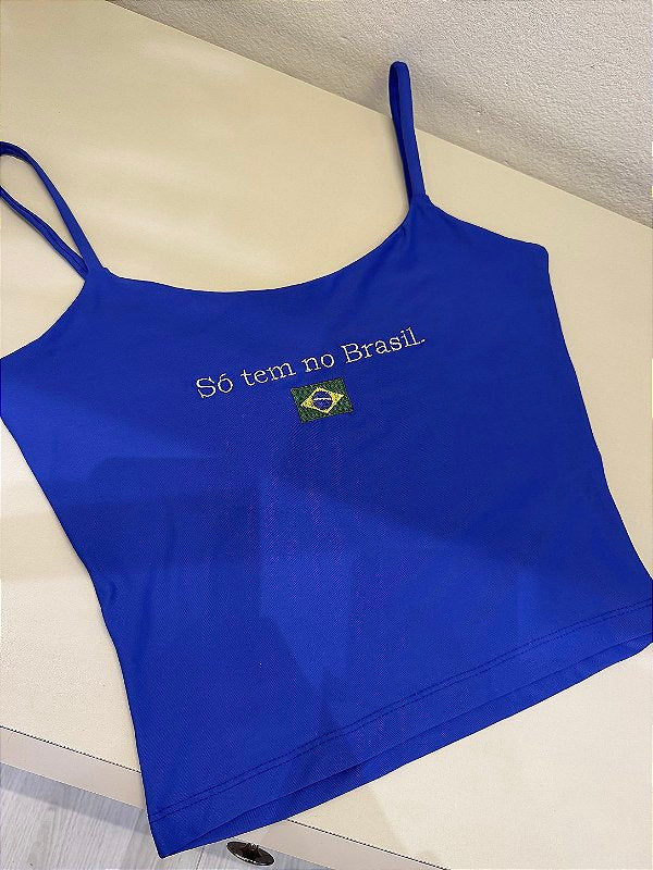 Blusa alcinha Brasileiríssima Azul