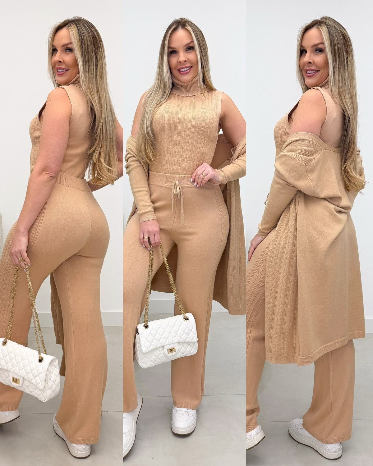 Conjunto Três Peças Lavinia Bege 134925