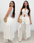 Conjunto Saída De Praia Flora Creme 120099
