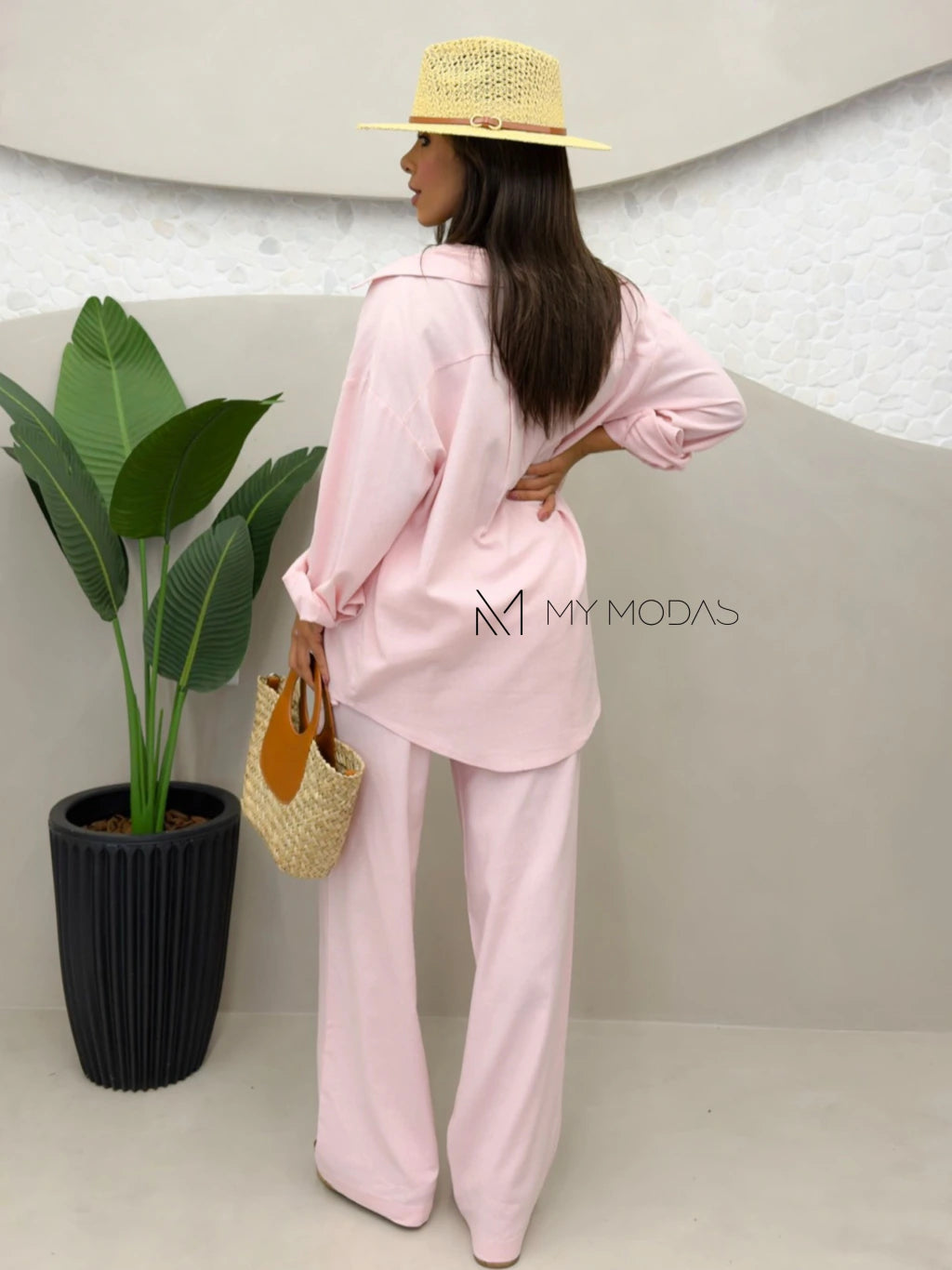 Conjunto camisa e calça linho