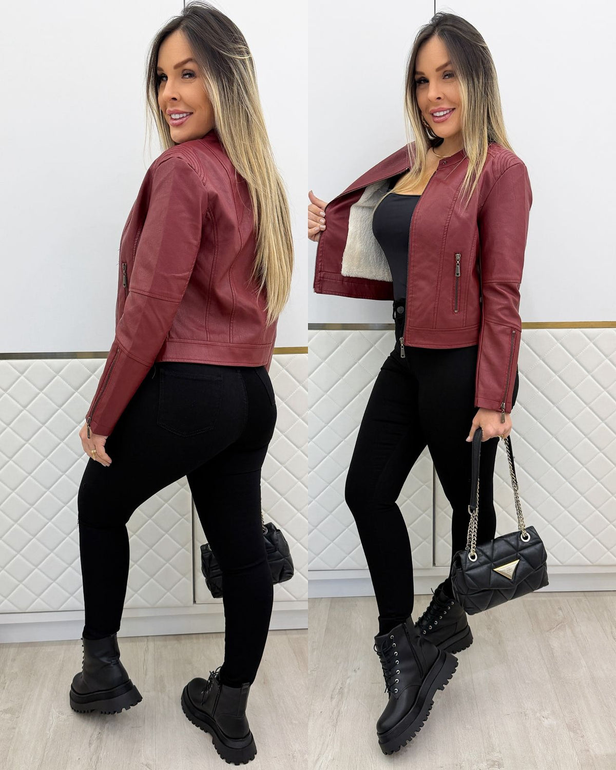 Jaqueta Courino Maritania Marsala 134482