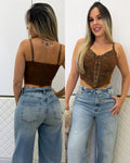 Cropped Mari Marrom 133927