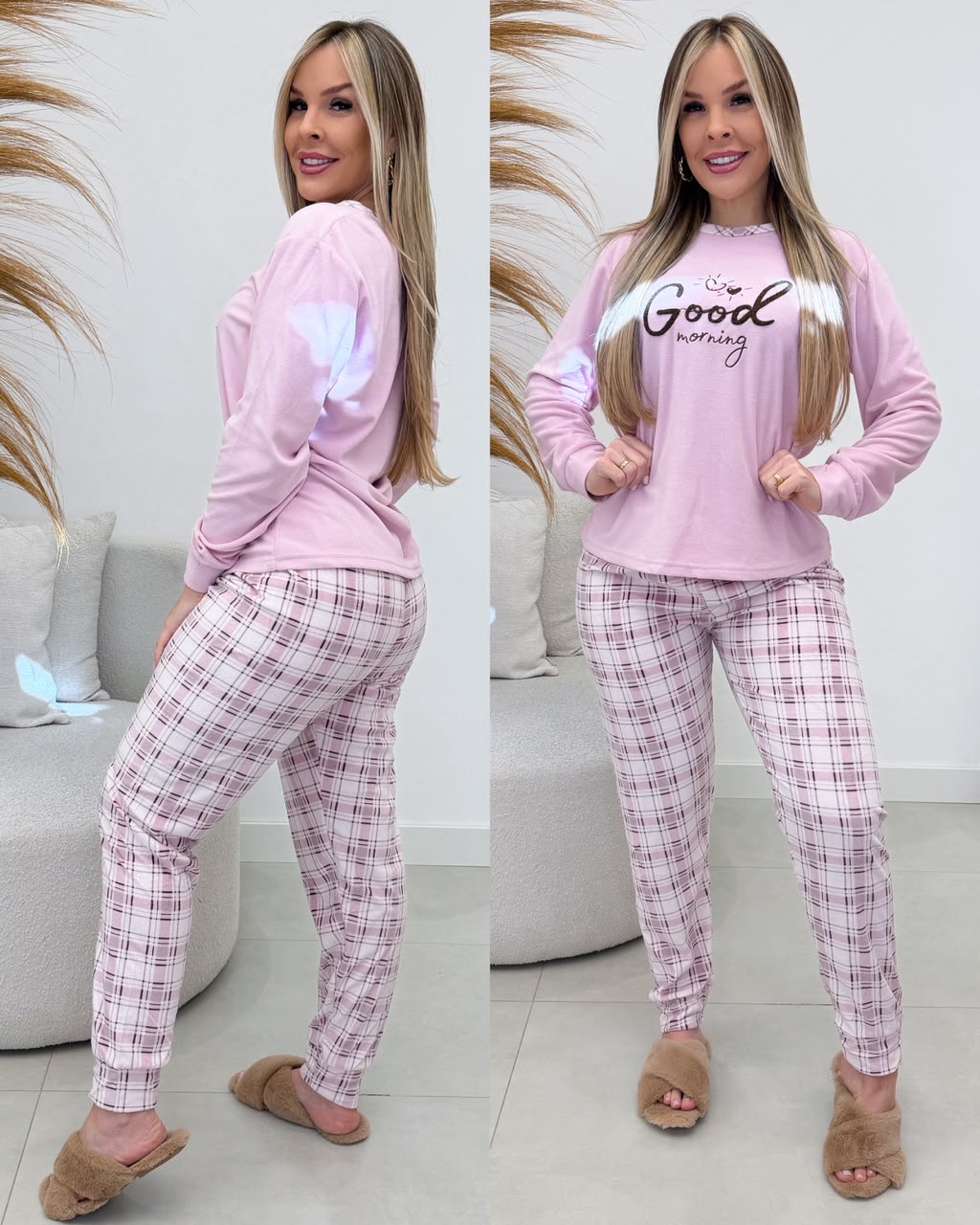 Pijama Plush Verônica Rosa 134696