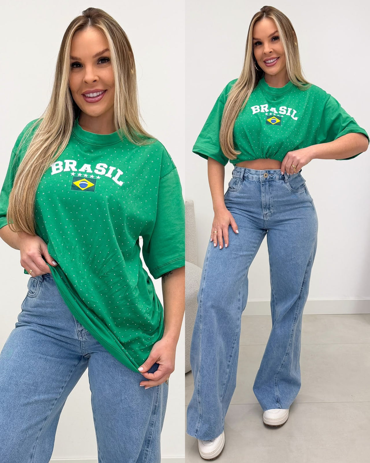 Camisetão Dalila Brasil Verde 134977