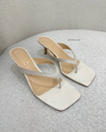 Tamanco Lust Shoes Kessia Salto Baixo Off White – 119872