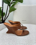 Tamanco Lust Shoes Claudia Salto Escultural Marrom – 120192
